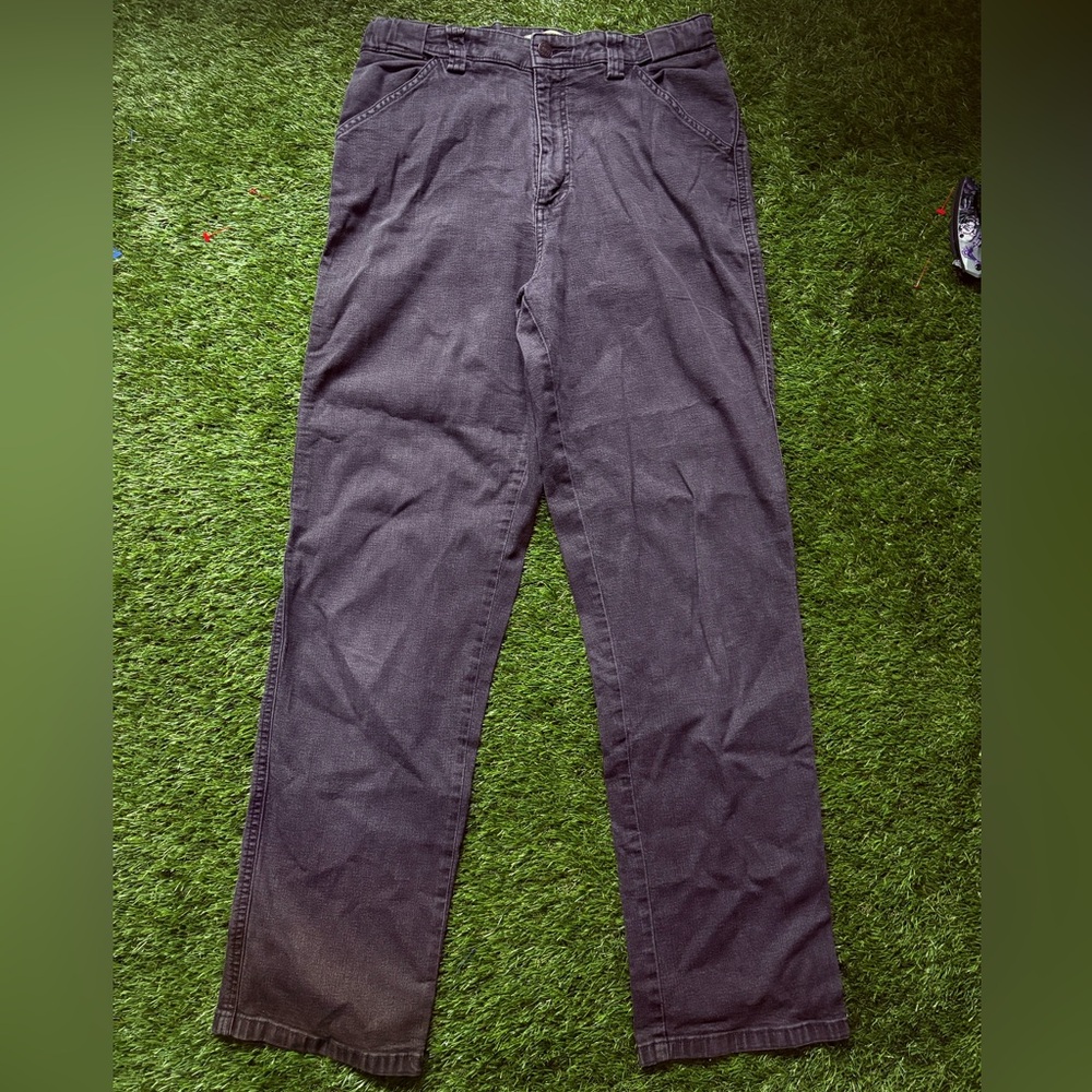 Grey baggy Lee denim jeans with a relaxed fit jeans